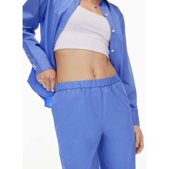 Aritzia WILFRED FREE Boardwalk White Cotton Poplin Pajama Pants, Size 2XS - Picture 14 of 15